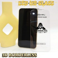 Protection d'écran de téléphone portable 3D ESD transparente sans bordure, verre trempé à grand arc pour iPhone 18 Pro Max 17 16 15 14 11