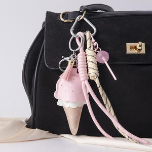 Llavero de Cuero con Colgante de Helado, Mini Bolsa de Piruletas Decorativa, Nuevo Llavero para Coche, Venta Caliente - Product Image 5