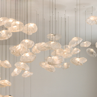 Suspension moderne et épurée à tête unique pour hôtel et cuisine, style nuage, luminaires suspendus, lustres