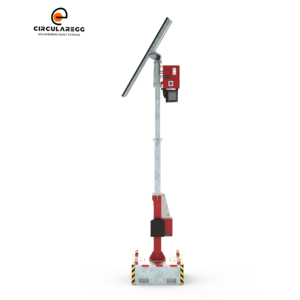 เสาไฟเคลื่อนที่พลังงานแสงอาทิตย์พร้อมไฟ LED ภายนอกอาคาร เสาปรับระดับได้ 4.5 เมตร สำหรับงานก่อสร้าง มีสินค้าในสต็อก - Product Image 3