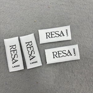 <span class=keywords><strong>Etiquetas</strong></span> Tejidas de Alta Densidad con Logotipo Personalizado para Bolsas, Camisetas y Ropa, Etiqueta de Tela con Logotipo para Marca de <span class=keywords><strong>Crochet</strong></span>, Etiqueta Tejida con Talla para el Cuello - Product Image 4
