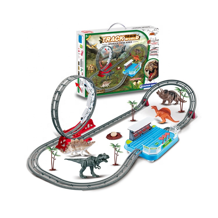 Tren De Madera Con Locomotora De Dinosaurio Y Vías – Set Interactivo Con Ardilla Pop-up, De 3+ Años