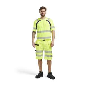 BLAKLADER - 158618113300C46 <b>Hi</b>-<b>Vis</b> <b>shorts</b> with stretch Yellow - EAN 7330509691175 <b>HI</b>-<b>VIS</b> WORKWEAR - Product Image 3