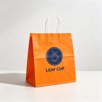 Sac en papier kraft recyclable grand format, robuste et durable, avec poignées, idéal pour les pizzerias et les magasins de fruits – Prix usine, vente directe