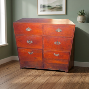 Luxury Solid Wood Antique Cabinet Home <b>Storage</b> Hand-Painted Modern Industrial Modular Eco-Friendly Elegant Orange Building Villa - Product Image 2