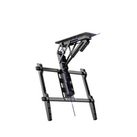 Penyangga TV Elektrik Senjiang, Model Pull Down Flip Up, untuk TV 43-75 inci, Pemasangan di Dinding & Plafon, Tahan Lama, Rak & Dudukan TV