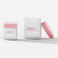 Pot en plastique PE de luxe 50g/100g/200g/400g avec bouchon à vis, couleurs personnalisées pour les soins de la peau, crème pour le visage, lotion, masque facial