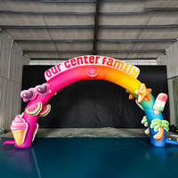 Arche gonflable 3D personnalisée de 8 m en forme de dessin animé arc-en-ciel, en tissu Oxford imperméable, résistante au soleil, pour événements et publicité d'enfants