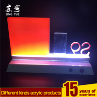 Support d'affichage LED personnalisé pour téléphone avec base en acrylique à impression UV, enseigne lumineuse pour magasins de téléphonie mobile, support de bureau moderne
