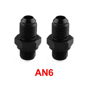 Adaptador de Enfriador de Aceite de Transmisión Getitall An8 An6 X 1 4 Nps, Aleación de Aluminio, Negro Piano - Product Image 2