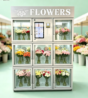 Distributeur automatique de fleurs à plusieurs modes de paiement pour rue piétonne, distributeur automatique de fleurs sans surveillance