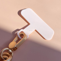 Dragonne réglable pour téléphone portable avec logo personnalisé, accessoire anti-chute en silicone avec boucle en ruban adhésif anti-enchevêtrement pour téléphone portable