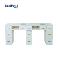 Table de manucure moderne en bois pour salons de beauté avec certification CE/ETL et garantie d'un an