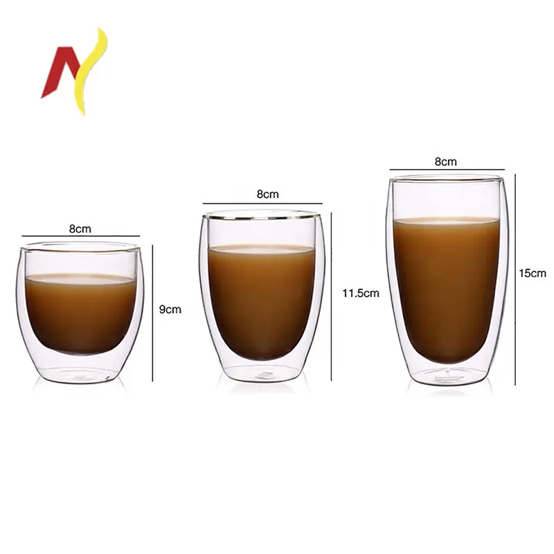 Gelas Minum Kopi atau Gelas Teh, Kaca Dua Lapis