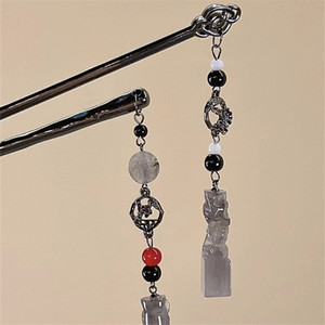 GEERDENG New Arrival Ancient Chinese Style <strong>Hair</strong> <strong>Sticks</strong> Jade Pendant Tassel Metal <strong>Hair</strong> <strong>Sticks</strong> <strong>Hanfu</strong> Coiling Hairpin for Women - Product Image 6