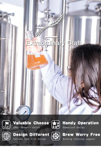 Brasserie verticale à chauffage vapeur 500L 5HL à deux réservoirs et quatre cuves en acier inoxydable 304 avec pompe et moteur - Product Image 4