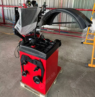 Équilibreuse de roues avec écran LCD, laser et élévateur de pneus, pour jantes de 10 à 26 pouces, machine d'équilibrage de roues à axe autobloquant avec frein