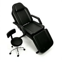 Tabouret de massage inclinable contemporain en PVC, hauteur réglable, éponge haute densité pour usage polyvalent en spa et salon