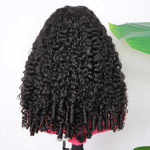 Perruques sans colle en cheveux humains bouclés Birmans, pré-coupées, densité 250%, avec cordon de serrage, perruques frontales en dentelle HD 7x5 pour femmes - Product Image 2