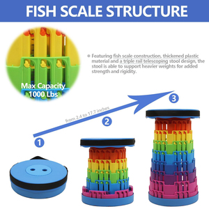 เก้าอี้พับพลาสติกสีรุ้งแบบพกพาสำหรับตั้งแคมป์กลางแจ้งห้องนั่งเล่นในร่ม - Product Image 6