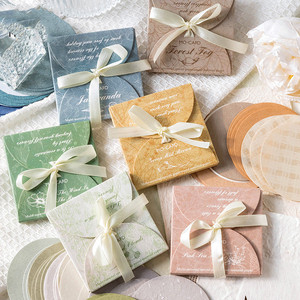 Vintage Decorative DIY Handmade Craft Paper Multiple Materials Special Paper Round Note DIY Craft Journal Planners Decoration