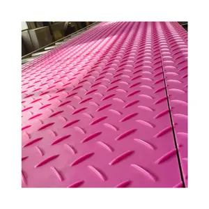 Free sample anti abrasion 4x8 HDPE color plastic ground protection mat heavy duty equipments mat