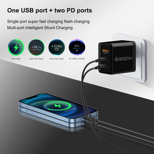 Chargeur de téléphone rapide 3 ports double PD + USB EU US UK adaptateur de charge rapide pour Smartphones de voyage - Product Image 6