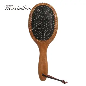 Kit de pinceles para el cuidado del cabello, herramienta de cabello Natural de alta calidad con cola de caballo de madera de estilo clásico, venta al por mayor de fábrica