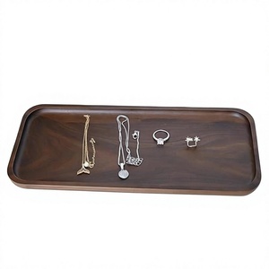 Custom Logo Eco Friendly Real Acacia Wooden Serving <b>Tray</b> Floral Dishwasher Safe Microwave Safe Household Tea Coffee <b>Snacks</b> - Product Image 2