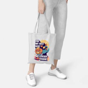 Sac fourre-tout en toile personnalisé DLBZ de haute qualité, durable et écologique, avec motif de dessin animé, idéal pour la fête des pères et les fêtes - Product Image 4