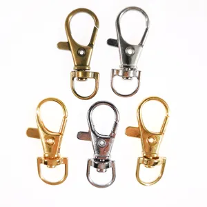 Wholesale Silicone Bead Lobster Clasp Clips Custom Key Hook Split Keychain For DIY Keychains Making