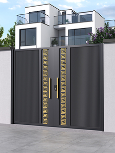 <span class=keywords><strong>Porte</strong></span> de cour intérieure moderne en alliage d'aluminium, type <span class=keywords><strong>porte</strong></span> en verre pour maison rurale auto-construite, étanche, garantie 3 ans, ouverture latérale - Product Image 3