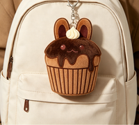 Llavero de Peluche Personalizado OEM ODM de Conejo de Chocolate de 10cm, Suave y Adorable, para Fiestas, Unisex