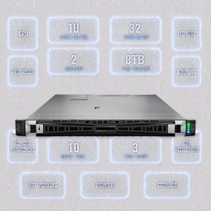 Serveur d'occasion DL360 Gen11, compatible Gen10 Plus, Gen9, Gen8, 1U, avec disques durs HDD, SSD, SAS, pour services DNS, de stockage de fichiers et de mémoire, châssis Ethernet, plateforme 1U double socket - Product Image 4