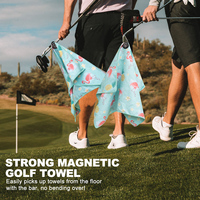 Patrón de entrega rápida Toallas de golf Toalla de golf con impresión personalizada divertida Toalla de golf magnética para bolsas