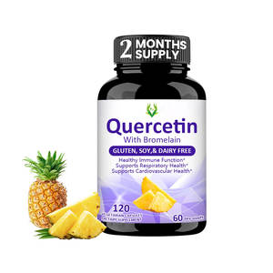 Cápsulas de quercetina ODM OEM, suplemento dietético con bromelina que promueve un sistema inmunológico saludable y apoya la salud respiratoria - Product Image 1