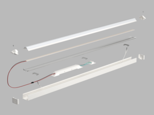 High Efficacy 150lm/W LED Slim Batten <b>Light</b> CCT Power Switchable 4FT 28W IP20 ROHS Compliant PC ON/OFF - Product Image 4