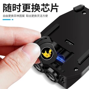 Bicycle Rear <b>Light</b> <b>LED</b> <b>Projector</b> Pikachu Pattern IPX4 Waterproof Night Riding Bike Tail <b>Light</b> 4 Modes Battery Powered - Product Image 2