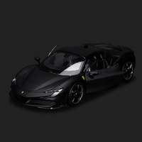 Burago 1 24 SF90 Model Mobil Sport Die-Cast Alloy Replika untuk Anak Laki-laki dengan Kemasan Kotak Berwarna