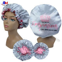 Bonnet en Satin Double Soie Doublure Satin, Le Plus Vendu, Réversible avec Logo Personnalisé, pour Cheveux, Bonnet de Nuit en Satin
