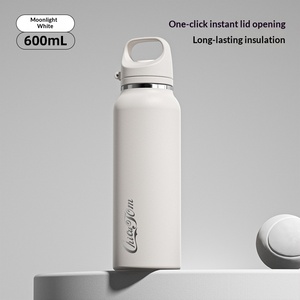 One-<strong>button</strong> <strong>Open</strong>-lid <strong>Thermos</strong> Fitness Stainless Steel Car Cold-keeping Hand-carrying Water Cup for Logo - Product Image 6