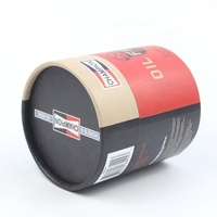 Boîte cylindrique recyclable en carton ivoire double couche avec vernis UV, fermeture magnétique et poignée