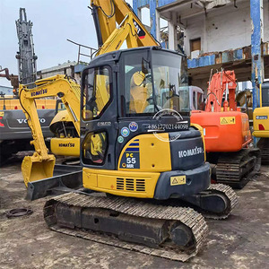 Miniexcavadora Usada Komatsu PC55MR-2 de 5 Toneladas, Excavadora Pequeña de Cola Corta, Maquinaria de Construcción de Segunda Mano - Product Image 1