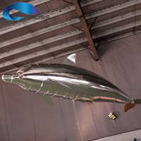Dauphin gonflable télécommandé en feuille métallique RC, ballon volant, drone pour spectacles commerciaux