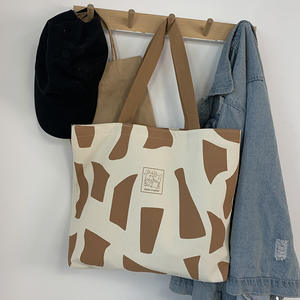 I-0166 Factory Large Reusable Canvas <b>Tote</b> <b>Bag</b> Custom Printed New Design Fashionable Recyclable Shopping <b>Bag</b> for Summer Winter - Product Image 2