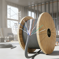 Câble LAN Cat6A d'extérieur blindé, bobine de 305 m, 23AWG, cuivre nu CCA, blindage étanche SFTP FTP, câble extérieur Cat6