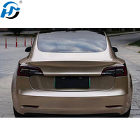 Vinyle de covering automobile PET PVC moulé HD brillant effet métal liquide champagne foncé, un rouleau complet 1,52x17m/5x60ft, vente en gros, direct usine