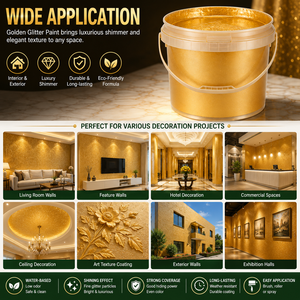 Pintura Ecológica con Brillo Dorado, Revestimiento Metálico de Lujo - Product Image 5