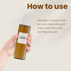 Huile nettoyante en profondeur personnalisée de 200ml en gros Ginseng soins de la peau hydratants huile démaquillante pour le visage enlever les cils et le rouge à lèvres - Product Image 6