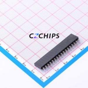 PM254-1-17-W-8.5 Pin Socket Bent Lead Through Hole,P=2.54mm Connector 1x17P 2.54mm Square Hole Right Angle Insert - Product Image 2